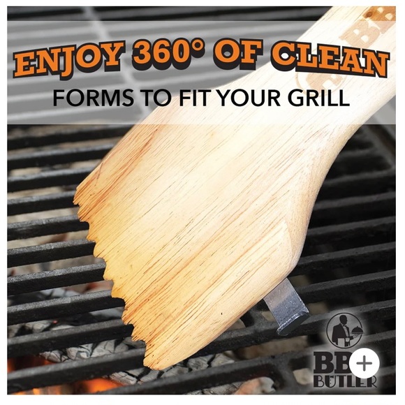 Wood Grill Scraper with Bottle Opener - Picture 4 of 10